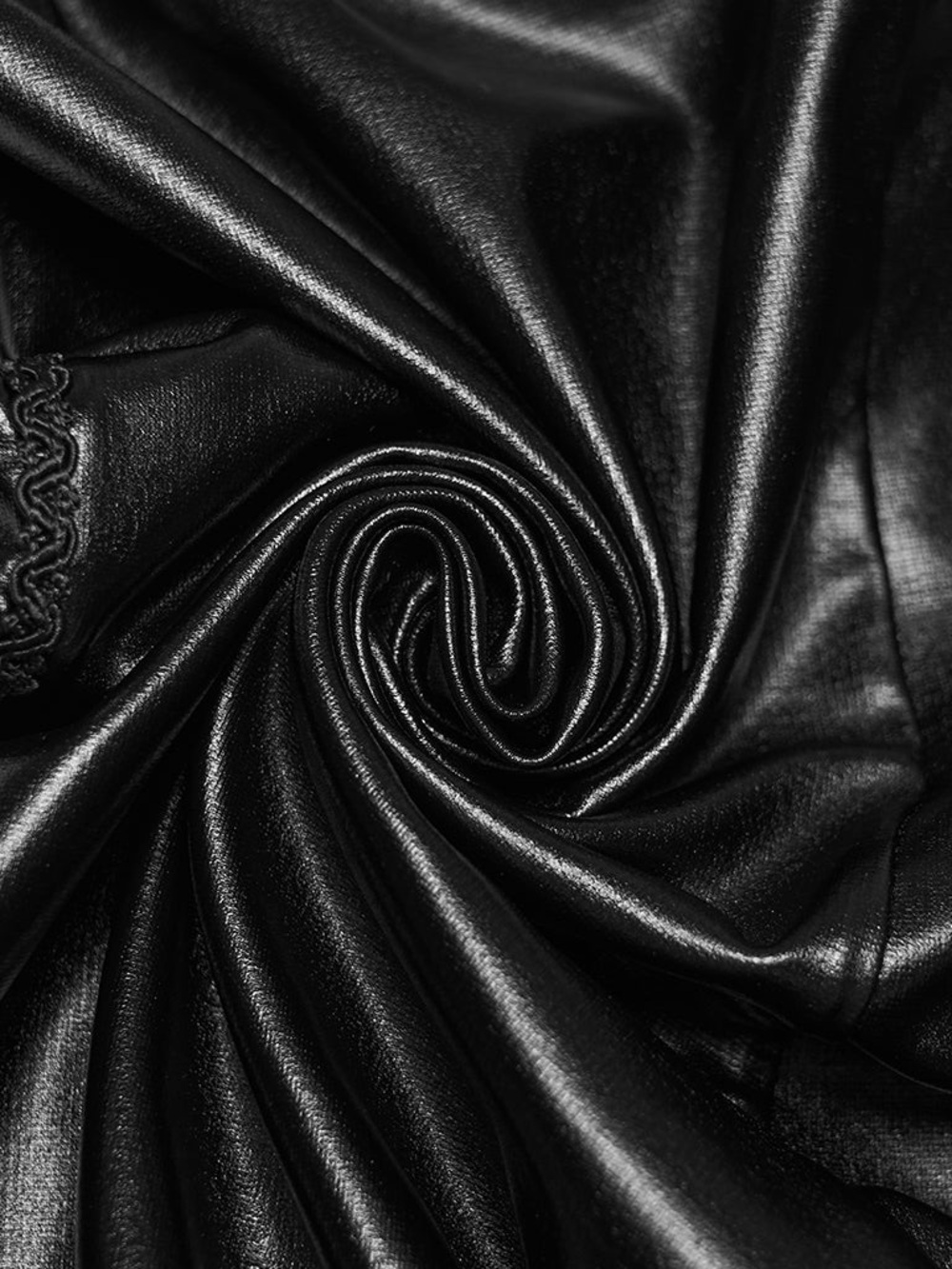 Faux Leather Lace-Up Thigh High Leggings - Black - Picture 10 of 16